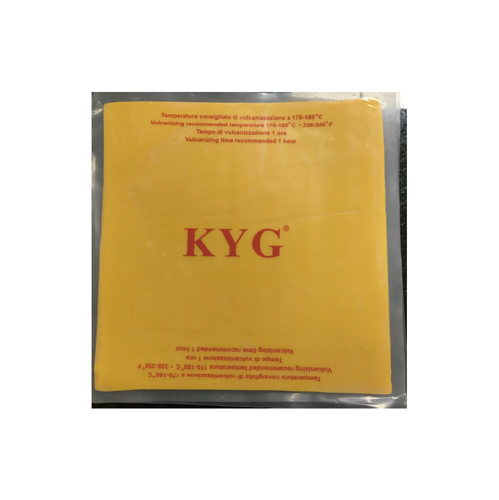 KYG Yellow Elastic Silicone Rubber Sheet (KYG0552), front view