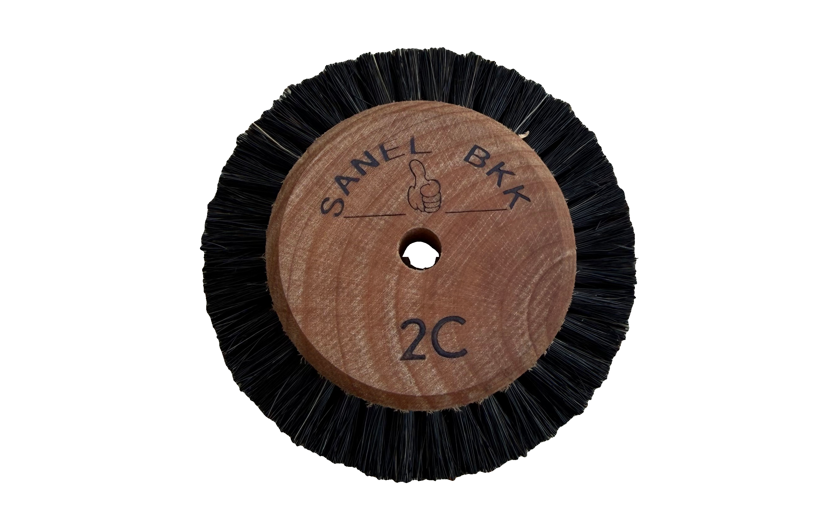 SANEI BKK 2C Wood Hub Bristle Polishing Brush (KYG1720-SANEIBKK), front view