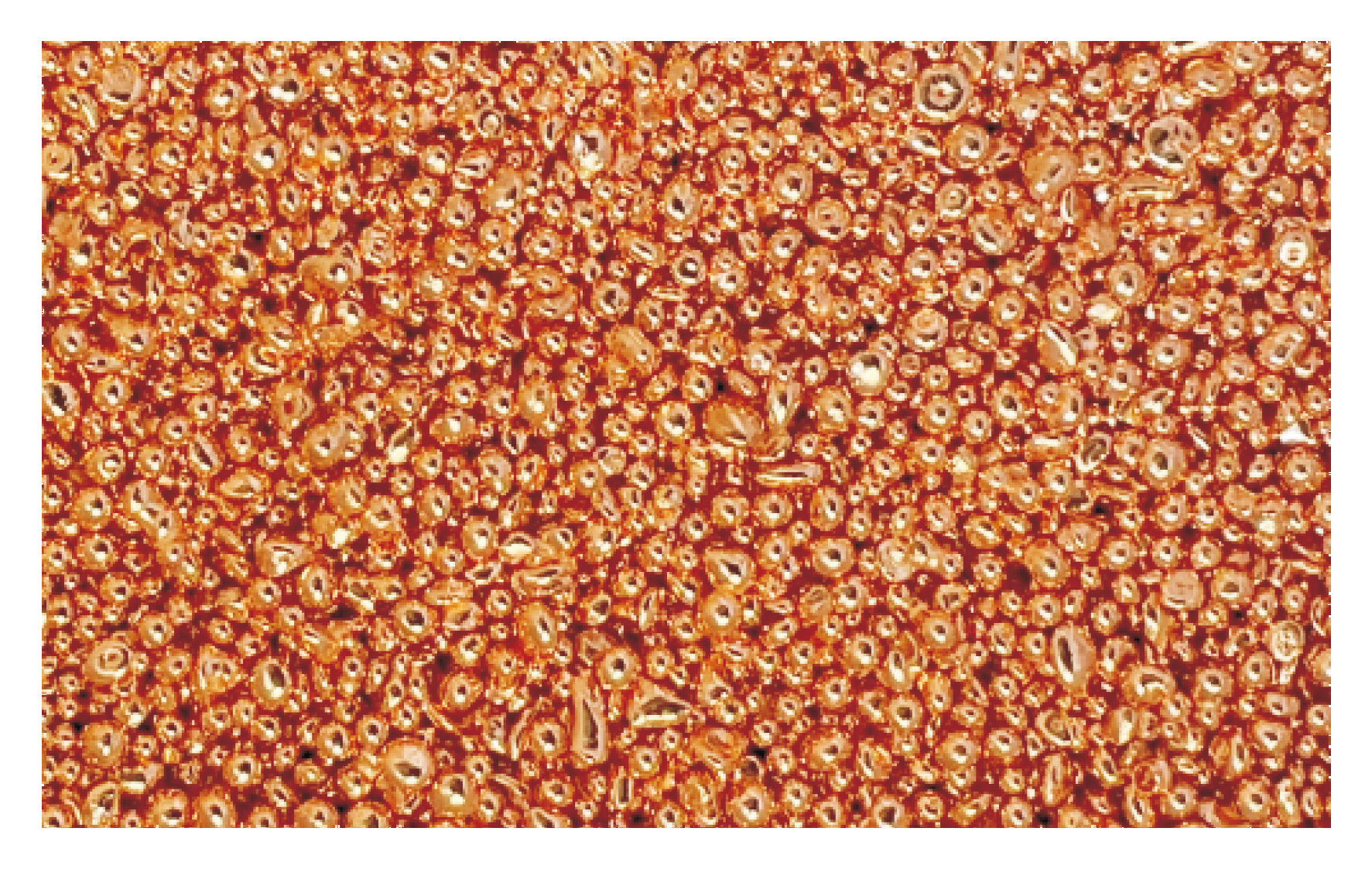 KYG Brass Casting Grain – Yellow, Red & White (KYG1556), front view