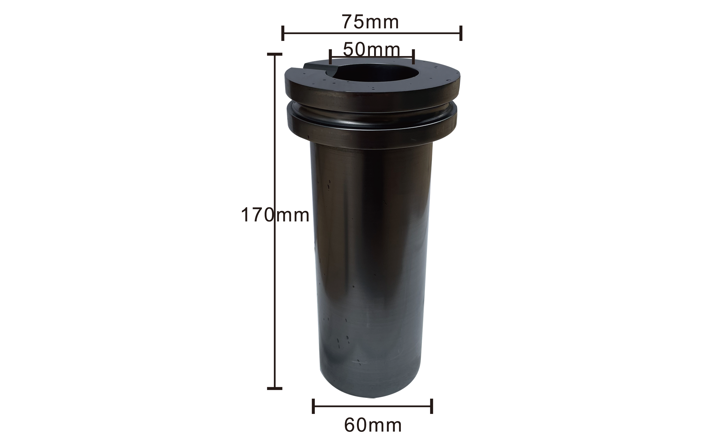 KYG Graphite Melting Crucible 3 kg (KYG1521), front view