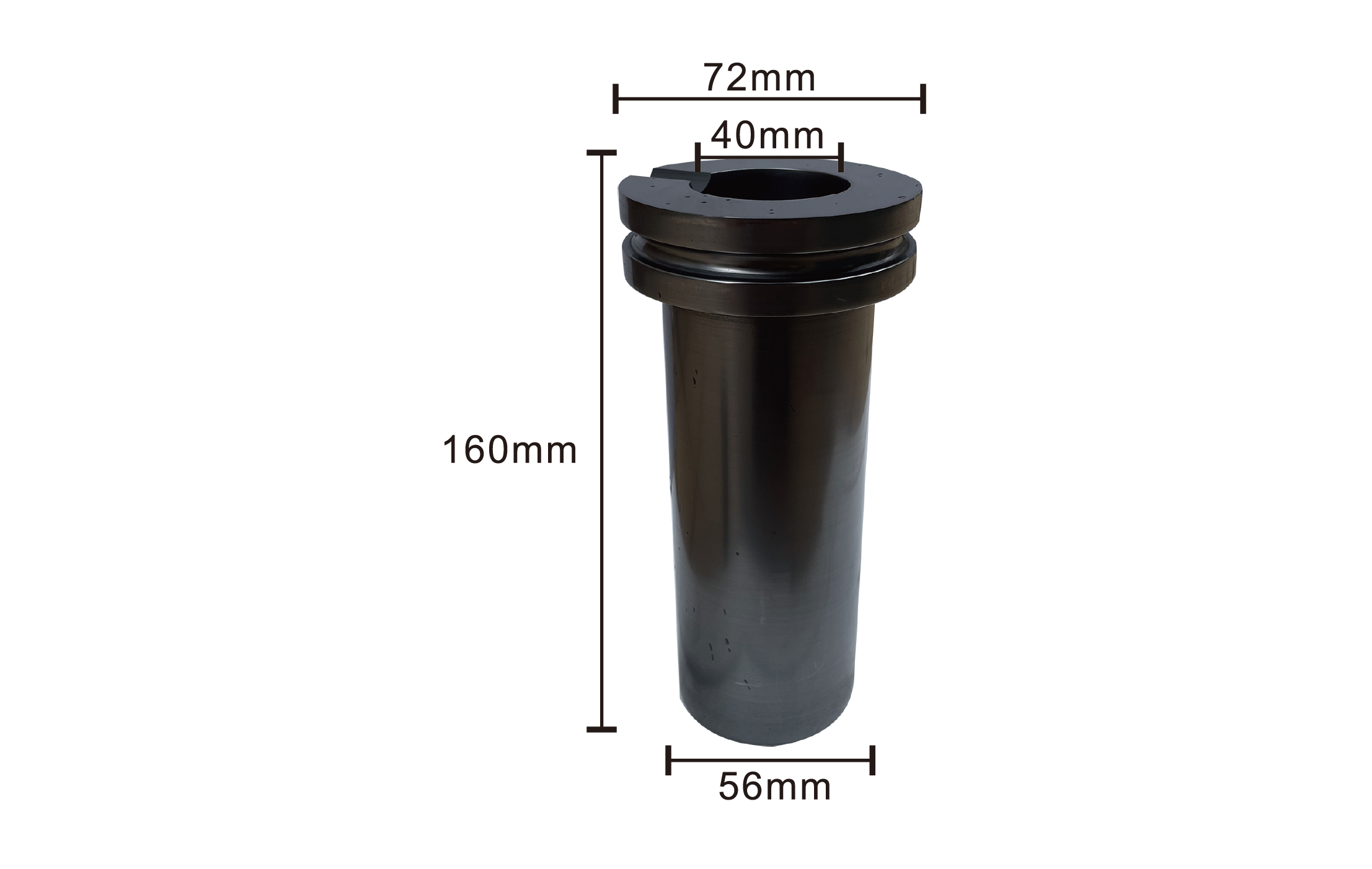 KYG Graphite Melting Crucible 2 kg (KYG1522), front view