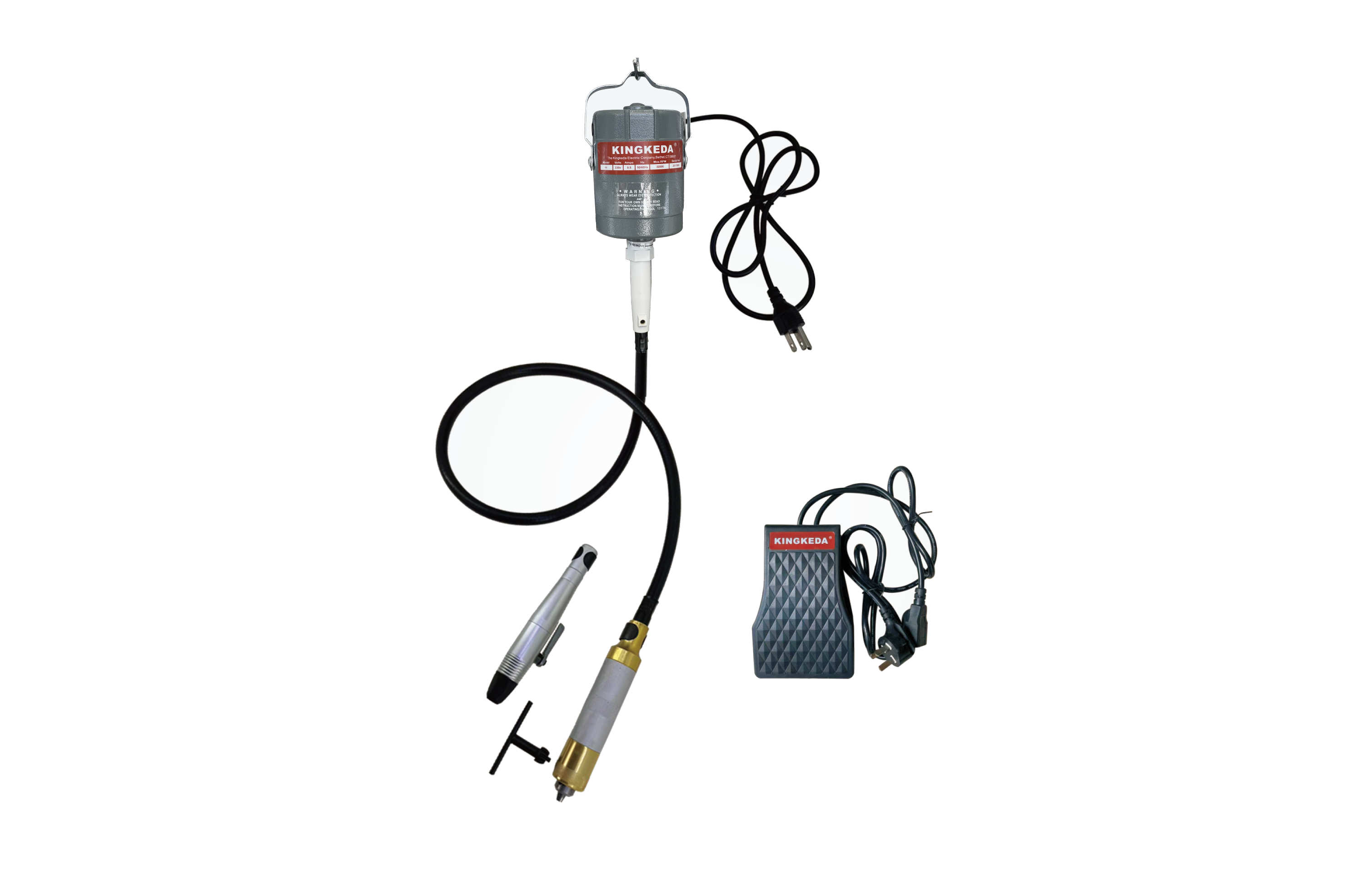 Kingkeda KKD Flex Shaft Pendant Motor KKD-01 (KYG0013), front view